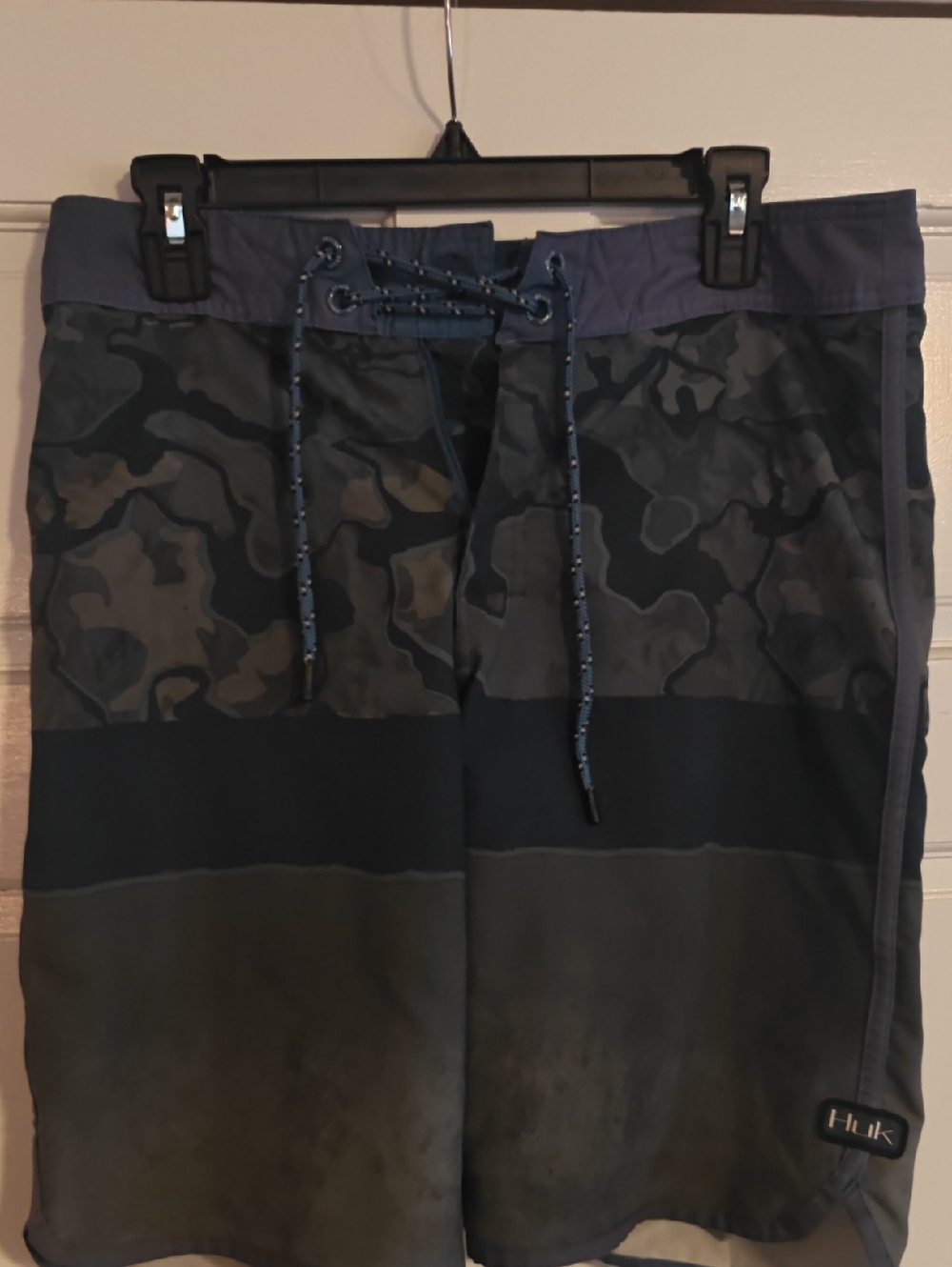 Huk Gray & Navy Camo Board Shorts